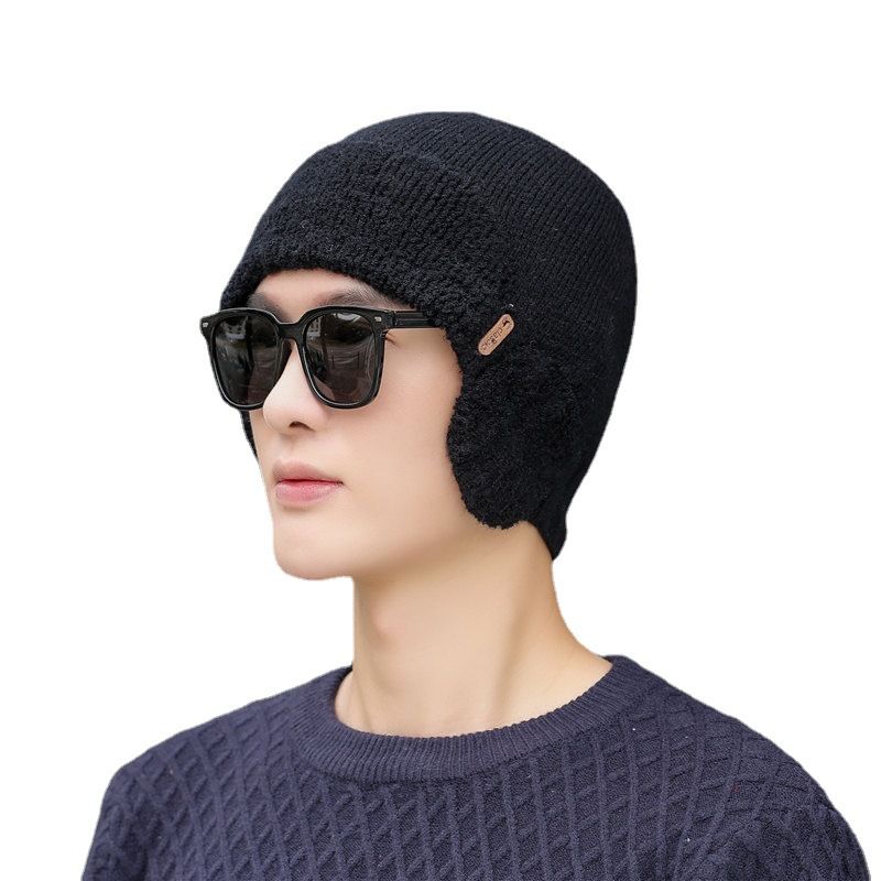 Nuovo maglione di lana felpato da uomo con protezione per le orecchie bicolore hick kni auumn winer pullover ah, sci da uomo e da donna_voghion.com