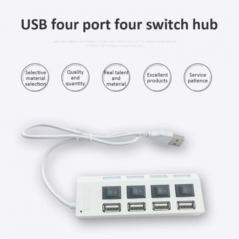RYRA High Speed 4/7 Ports USB HUB 2.0 Adapter Expander Multi USB Splitter Multiple Extender z przełącznikiem 30CM Kabel do komputera PC Laptop XYZ_voghion.com