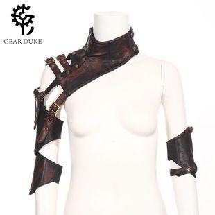Medeltida vintage präglad handledsstöd COSPLAY scenrekvisita riddare Handskydd tillbehör_voghion.com