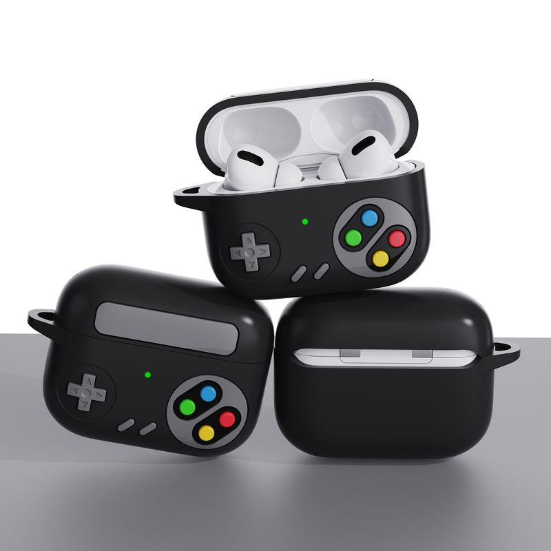 Gilt für Epple Airpods4 Bluetooth-Headset-Hülle, Silikon-Schutzhülle für Retro-Spielekonsole Pro2 der 3. Generation_voghion.com