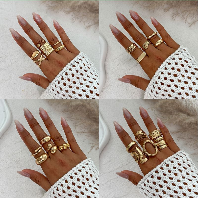 Nouveau design de niche asymétrique tendance et simple, bague ouverte_voghion.com