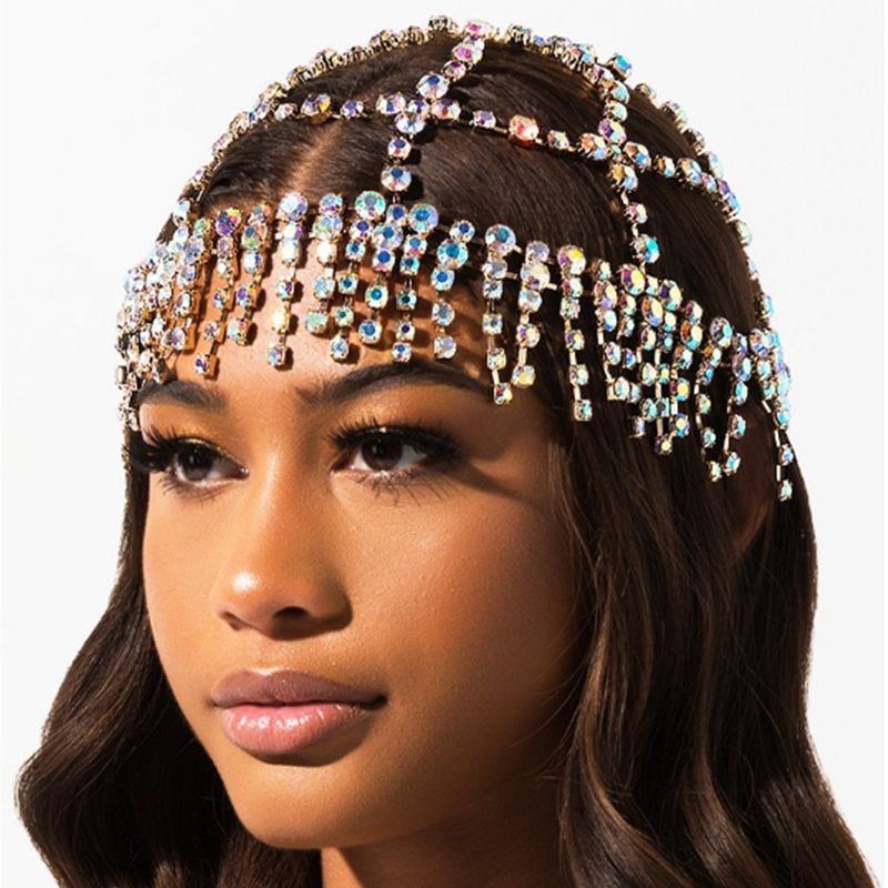 esplosioni AB diamante colorato abbagliante nuovo strass accessori per capelli unico affascinante anello di diamanti testa cerchio_voghion.com
