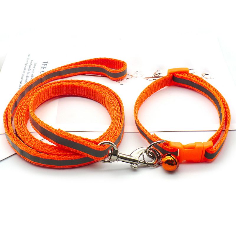 Fabric With Reflective Straps Walking Pet Leash Dog Cat Travel Non-Telescopic Anti-Lost_voghion.com
