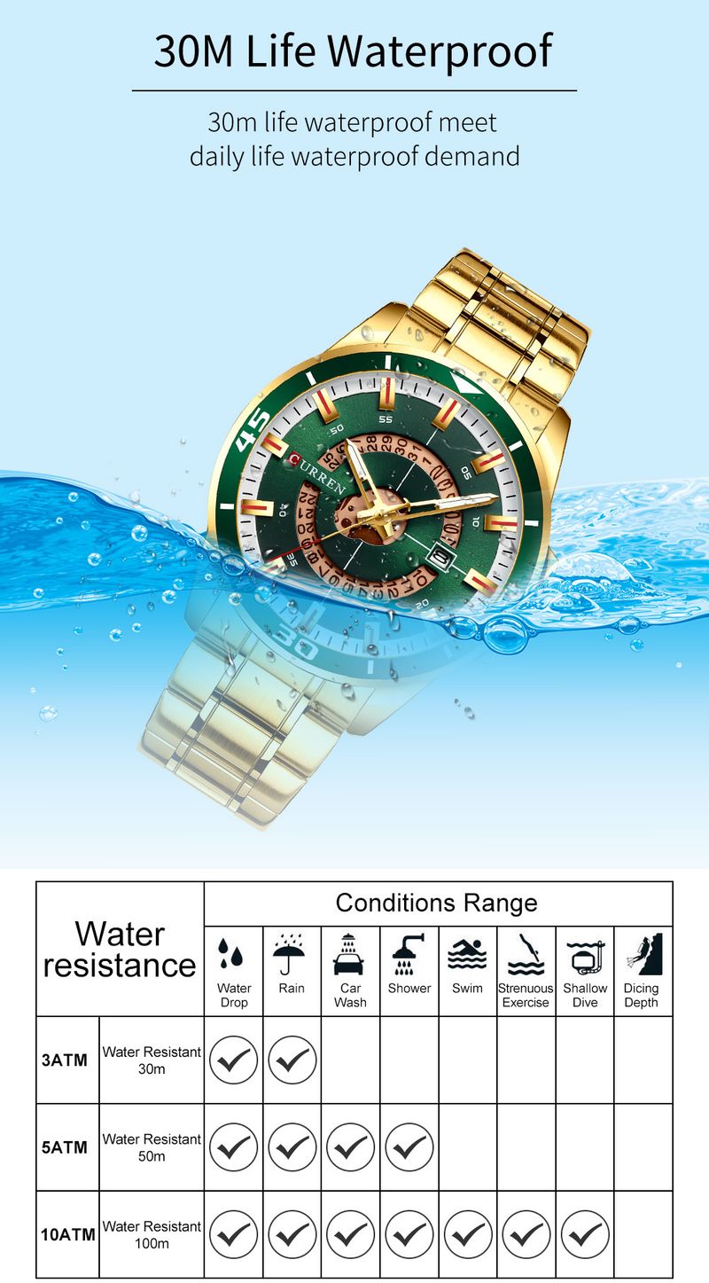 Classic Men's Calendar Watch – Miyota Quartz Movement, 30M Water Resistant, Minimalist Round Dial With Date Window_voghion.com