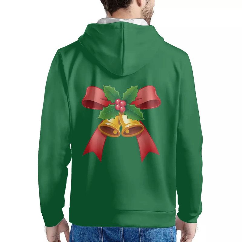 Vêtements pour hommes sweat-shirt pour hommes cadeau créatif imprimé de Noël cloche cerf_voghion.com