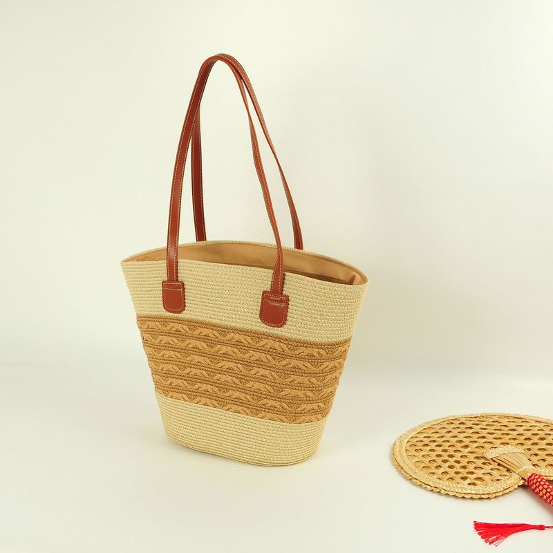 2024 New Travel Women’s Versatile Woven Shoulder Beach Bags_voghion.com