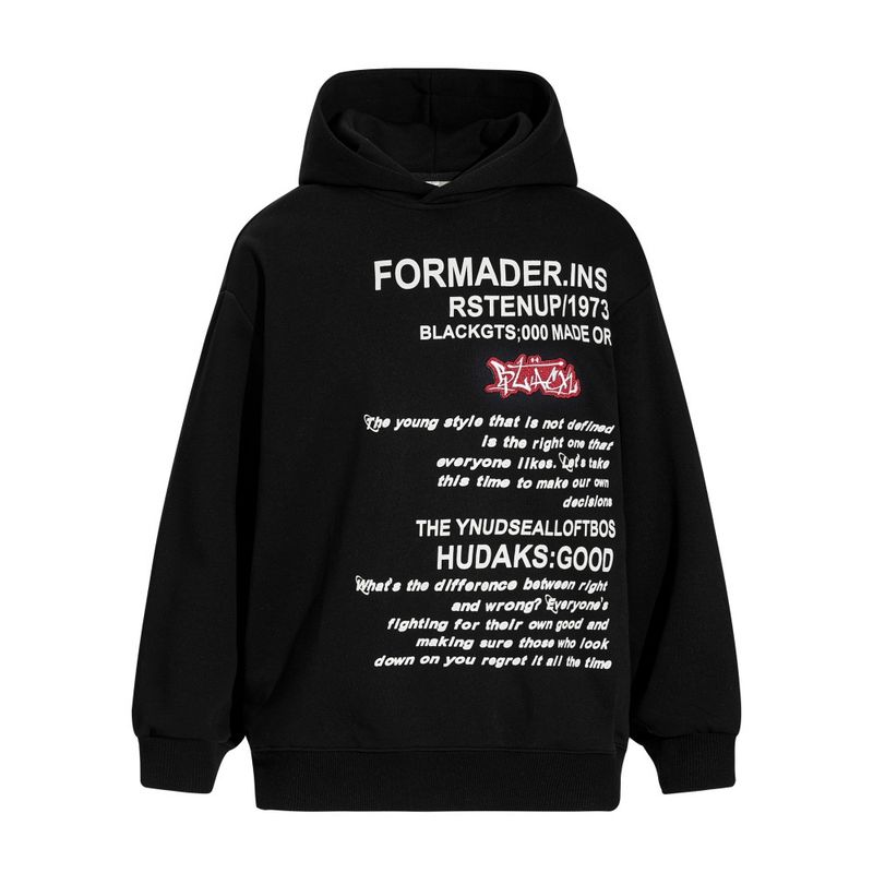 Großflächig bedruckter Hoodie mit Buchstaben für Herren, Herbstmode, Marke Vibe Niche, lockere Passform, Sportpullover_voghion.com