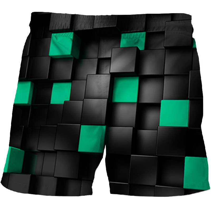 3D-Shorts, Sommer, neue, schnell trocknende Strand-Badeshorts, Herren-Hip-Hop-Shorts, Strandbekleidung_voghion.com