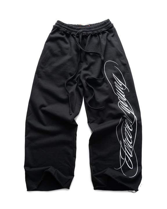 Herren-Streetwear-Hose mit weitem Bein – Gerade geschnittene Baumwollhose mit hoher Taille für den urbanen Style (Schwarz, Weiß)_voghion.com