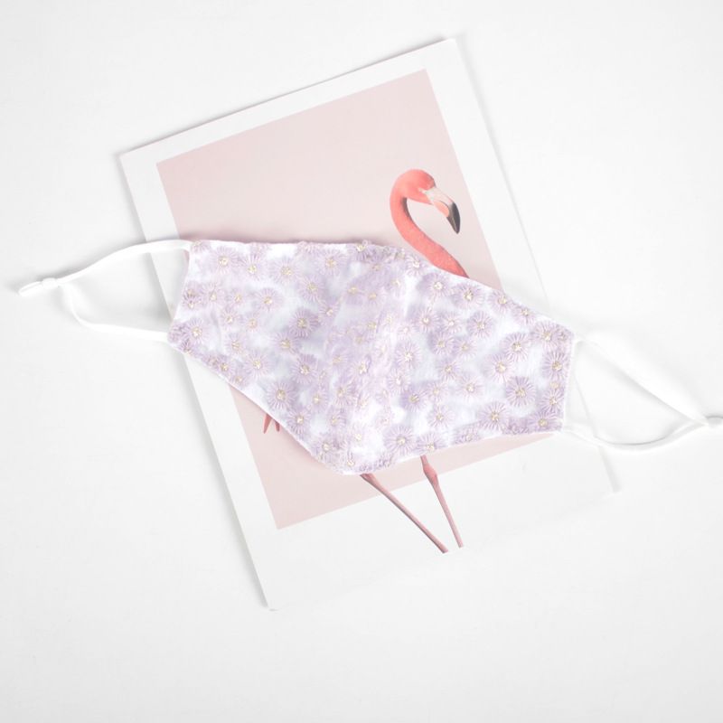 Masque filtrant anti-poussière mince et respirant à double couche en chrysanthème pour femme version coréenne_voghion.com
