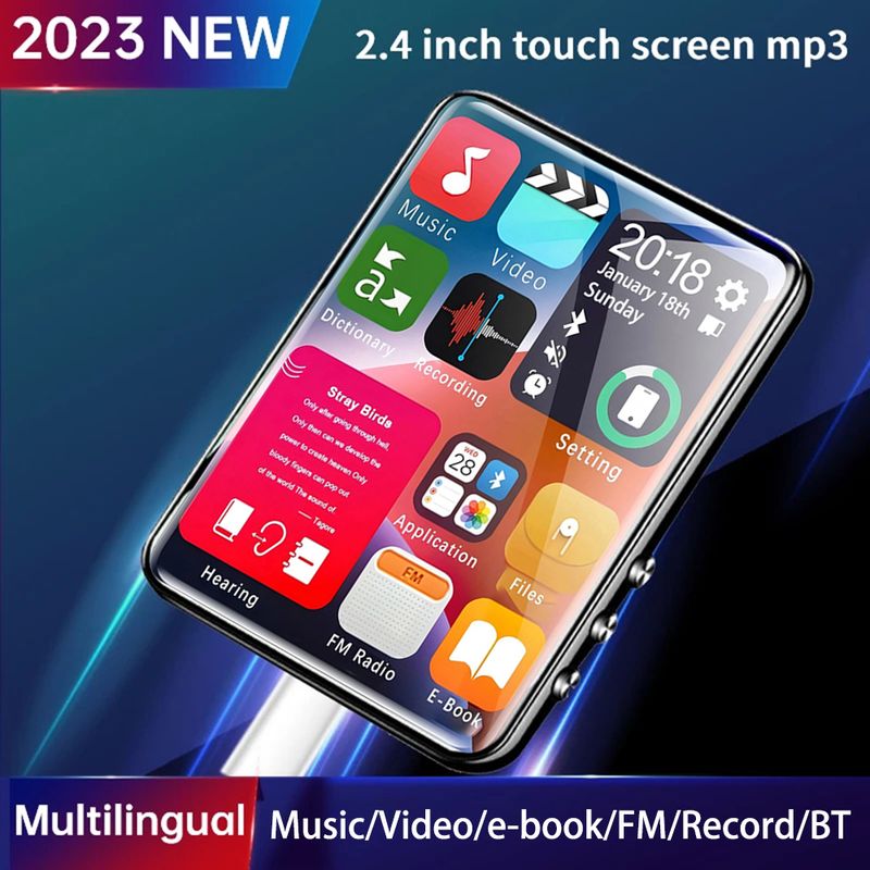 2,4 Zoll Full Screen Touch Mp3-Player mit 4 GB Speicher Bluetooth Mp4-Player mit eingebautem Lautsprecher mit E-Book FM Radio Video_voghion.com