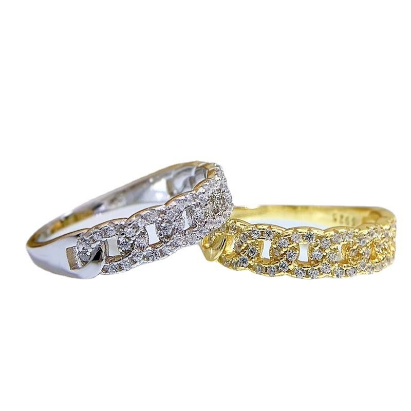 Xiancan Jewelry 2022 New Interlocking S Silver Ins Style Cuban Women's Rings_voghion.com