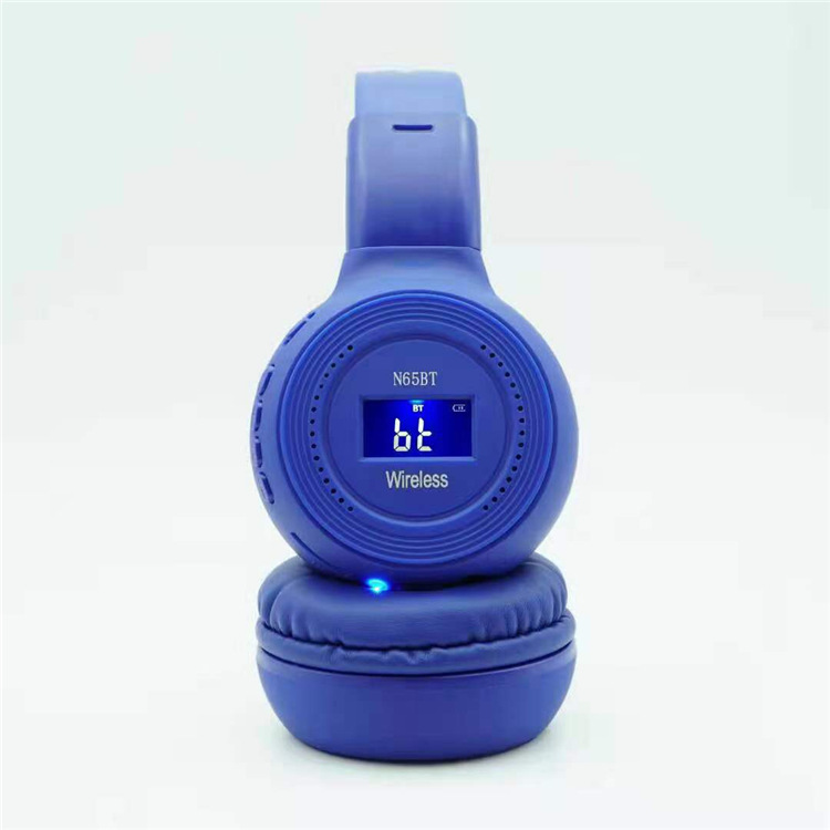 Oniwwertraff Qualitéit Kappgedroe Kaart FM Lauschteren Sport Kabellos Bluetooth Kopfhörer N65BT_voghion.com