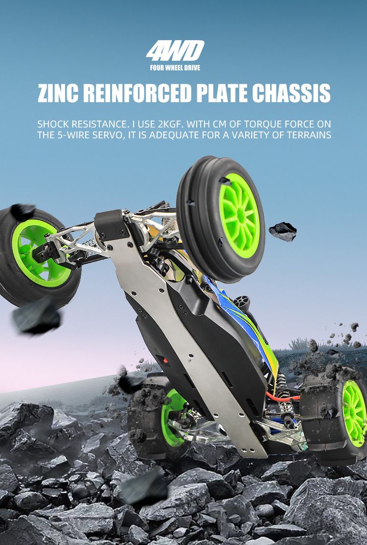 Véhicule tout-terrain télécommandé à grande vitesse RC à quatre roues motrices Big Foot Racing jouet électrique modèle de voiture adulte garçon_voghion.com