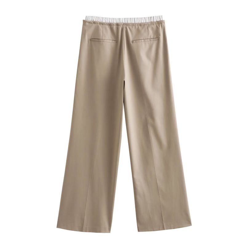 Women's Spring Slim Vest & Patchwork Pants Set - Casual Korean Style Stretch Polyester Outfit_voghion.com