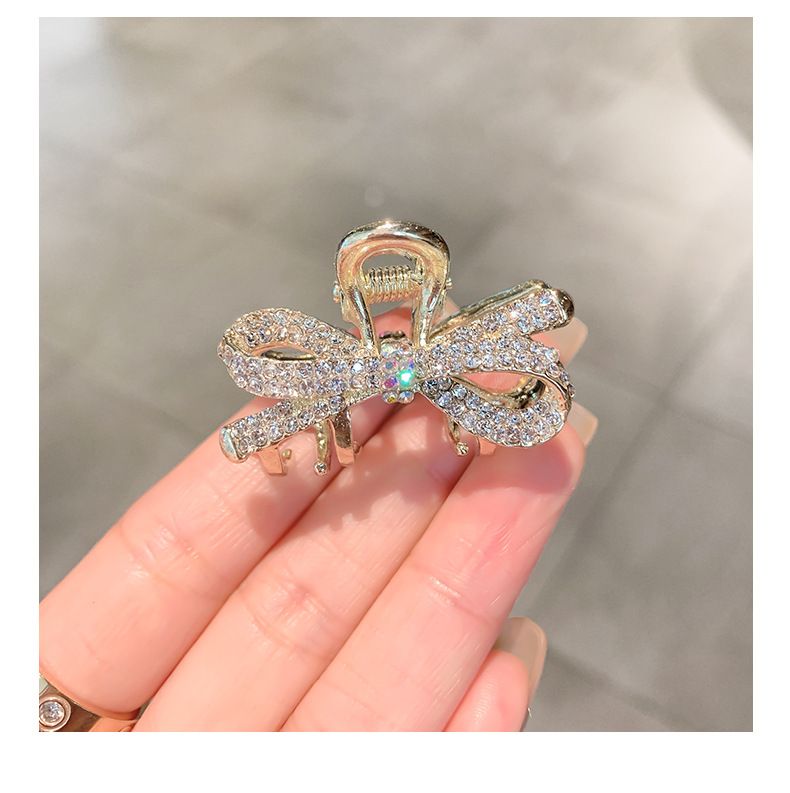 Cut Water Diamond Butterfly Knot Hair Clamping Simple Girl's Bang Clip Small Size Xia_voghion.com
