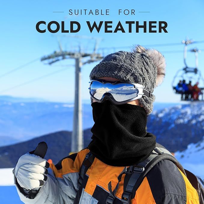 Leggings in pile caldo per il collo invernale, maschera antivento, maschera da sci per esterni, sciarpa calda per il collo per uomo e donna_voghion.com
