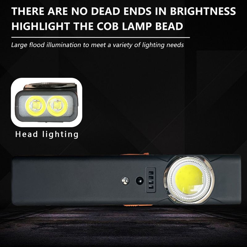 Multifunktionale, tragbare Mini-Arbeitsleuchte mit hoher Helligkeit, zwei Lichtquellen, Typ B, wiederaufladbar, magnetisch, große Reichweite, für den Außenbereich_voghion.com