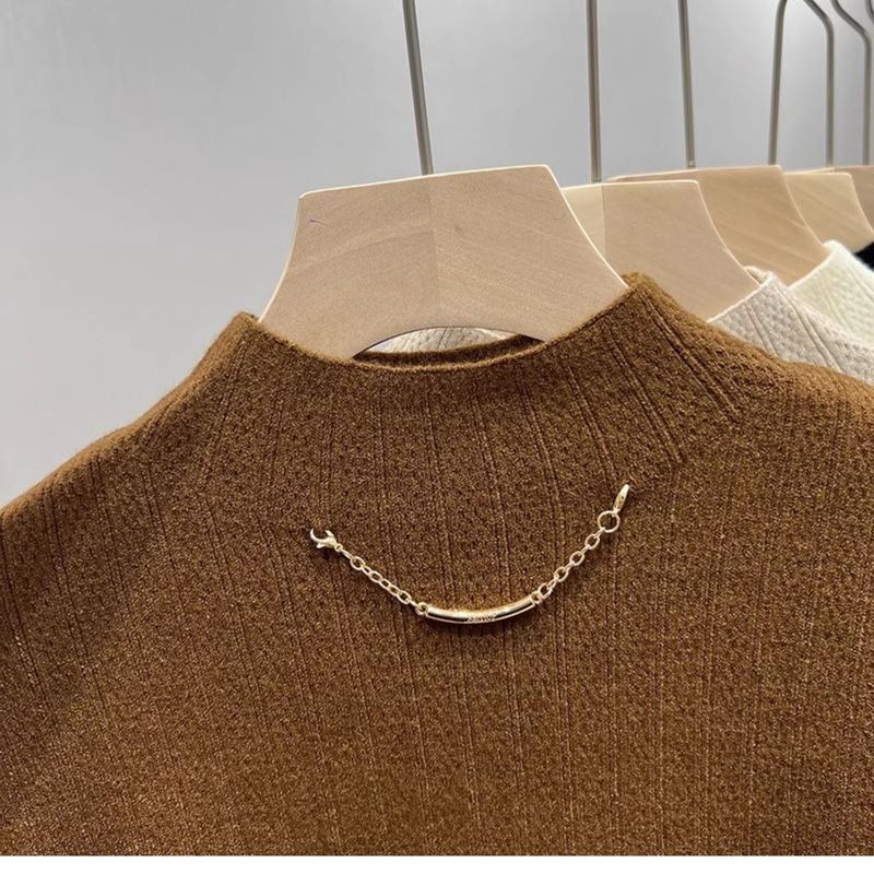 Semi-coltrui met thermische gebreide top – fleecegevoerde winterbasislaag (mix van viscose en polyester, één maat past de meeste)_voghion.com