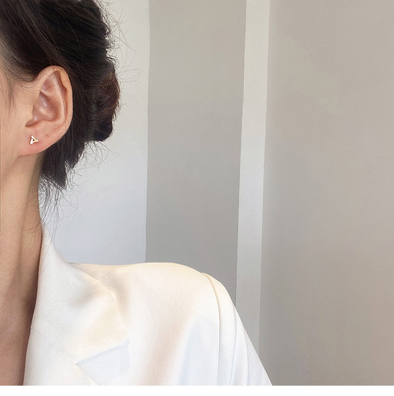 VENUS Sterling Sier Geometrische Driehoek Windmolen Oorbellen Vrouwen Eenvoudige Mode Bruiloft Sieraden Gif_voghion.com