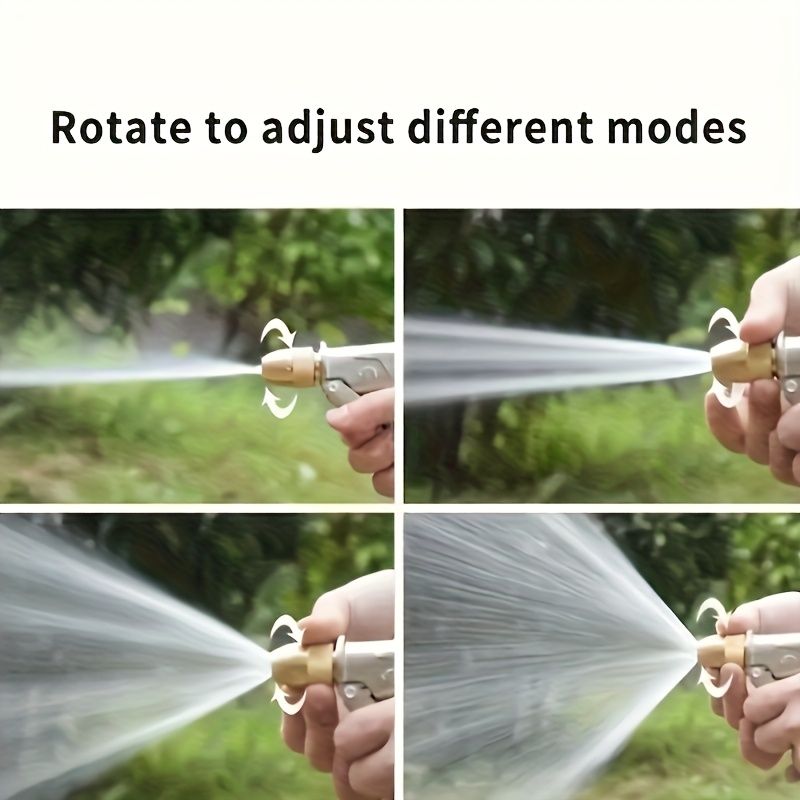 1 Stainless Steel High-Pressure Water Gun For Car Washing And Garden Watering - Frosted Electroplated Finish, Durable And Lightweight Design,_voghion.com