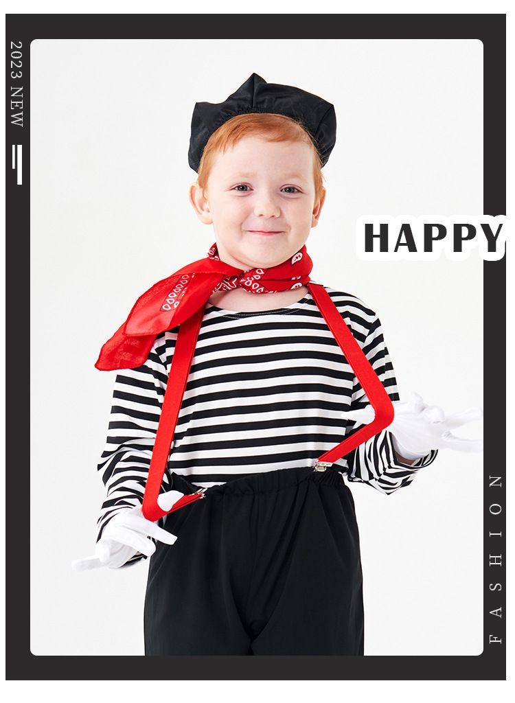 Disfraz de payaso actor mimo de seis-uno exportado a Europa y Estados Unidos, disfraz de juego, ropa de actuación escénica burlesca de Halloween_voghion.com