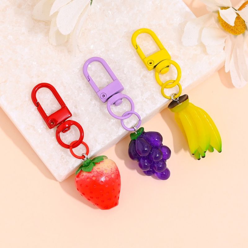 Erdbeere Traube Banane Mango Zitrone Schlüsselanhänger Simulation Obst Tasche Telefon Fall CCD Kamera Anhänger_voghion.com