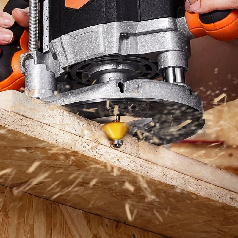 1 Bits Router 4 Bit Set Shank Router Pieces 15 Inch Carbide Carrying Case_voghion.com