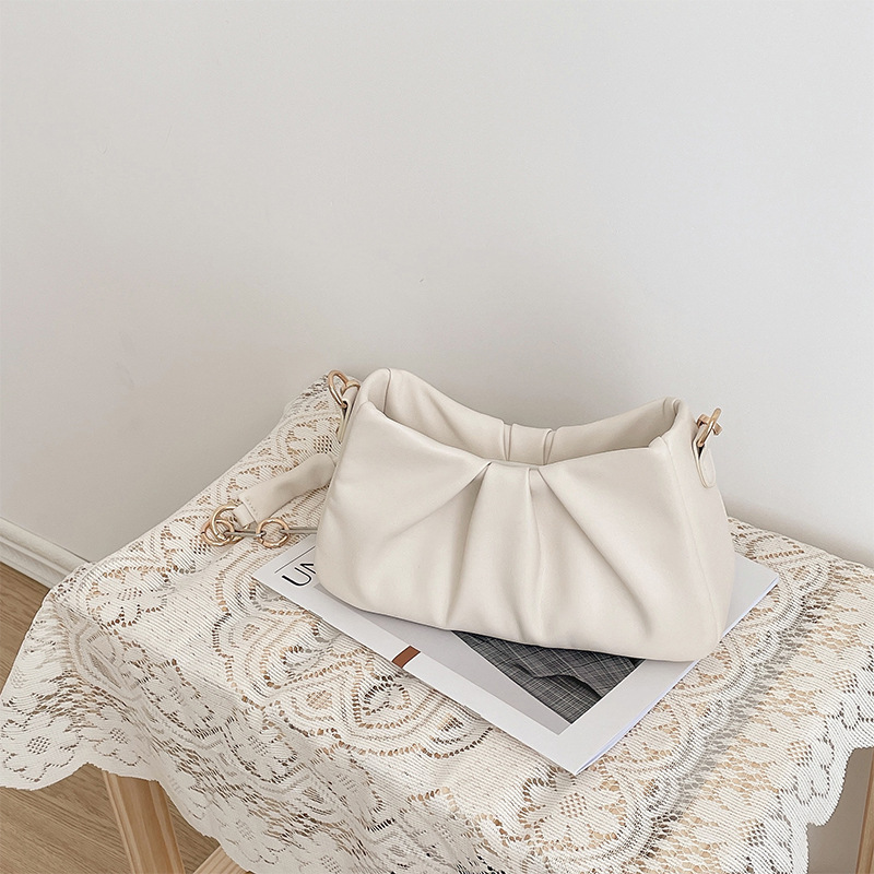 Borsa a vento dolce da donna 2023 borsa ascellare di fascia alta estiva borsa a tracolla pieghevole in tinta unita borsa a tracolla da donna_voghion.com