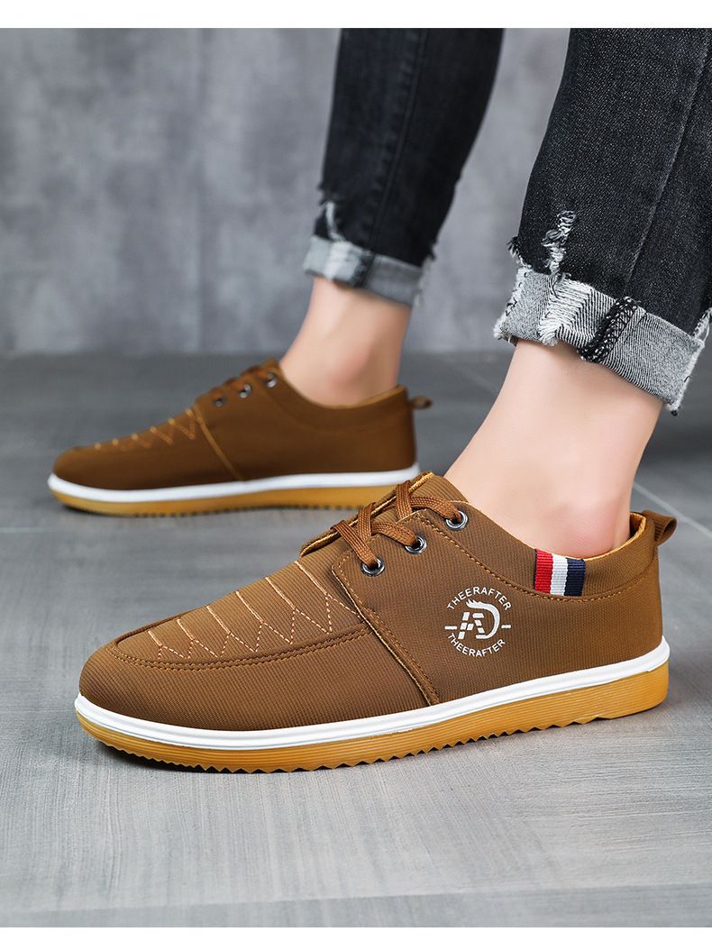 Men's Soft Sole Canvas Shoes - Breathable Non-Slip Comfortable Casual Shoes For Big Size (Up To 47) - Classic Round Toe Slip-On For Work & Daily Wear_voghion.com