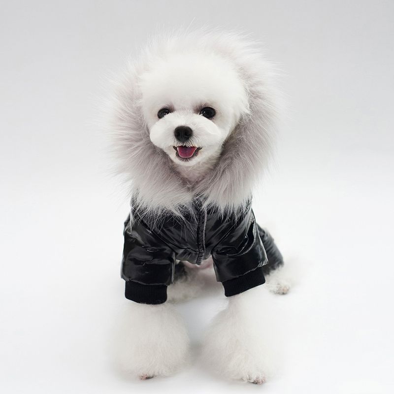 Teddy Dog Pet Clothing Autumn/Winter New Thickened for Wind and Snow Four Leg Cotton Coat_voghion.com