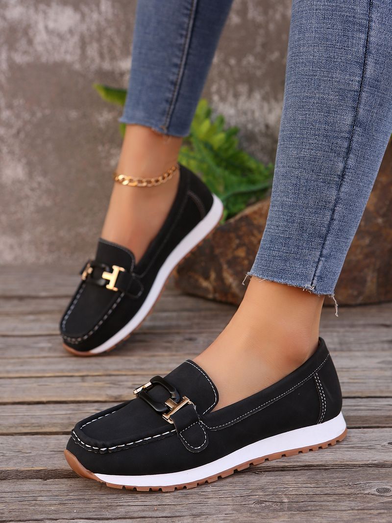 Fashion Fit Single für Frauen 24 neue runde Zehenpartie Mode lässig Plus Size Le Fu Dou Schuhe kleiner Duftstil_voghion.com