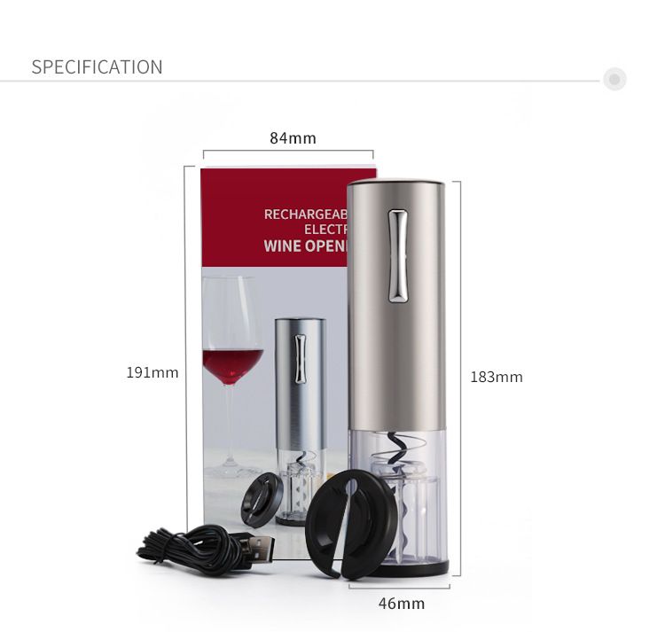Apribottiglie elettrico Apribottiglie elettrico Apribottiglie automatico ricaricabile WineOpener_voghion.com