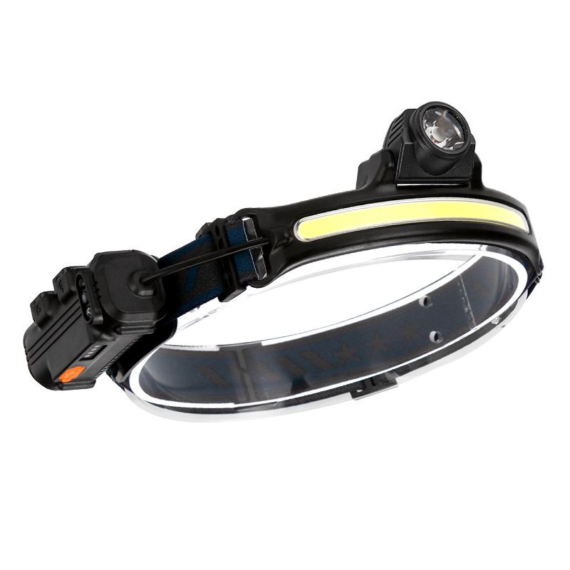 Cross-Border LED Outdoor Night Fishing Camping Waterproof COB Hand Wave Sensor Rechargeable Strong Light Headlamp_voghion.com