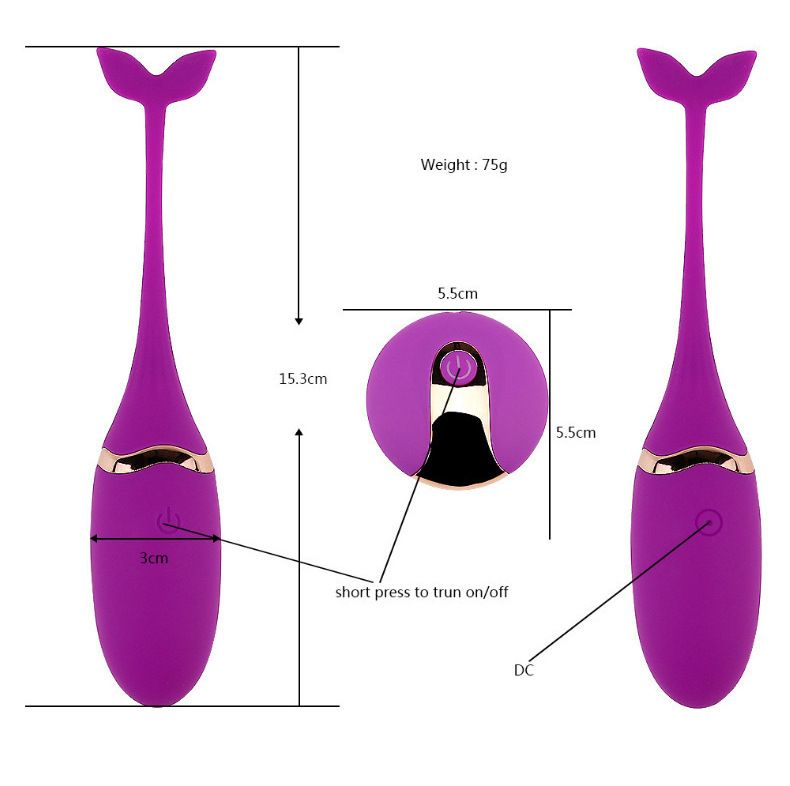 Kaulquappe Kabelloser Ladevibrator Kleiner Walschwanz Fernbedienung Springendes Ei Sexspielzeug für Erwachsene Weiblicher Masturbator_voghion.com