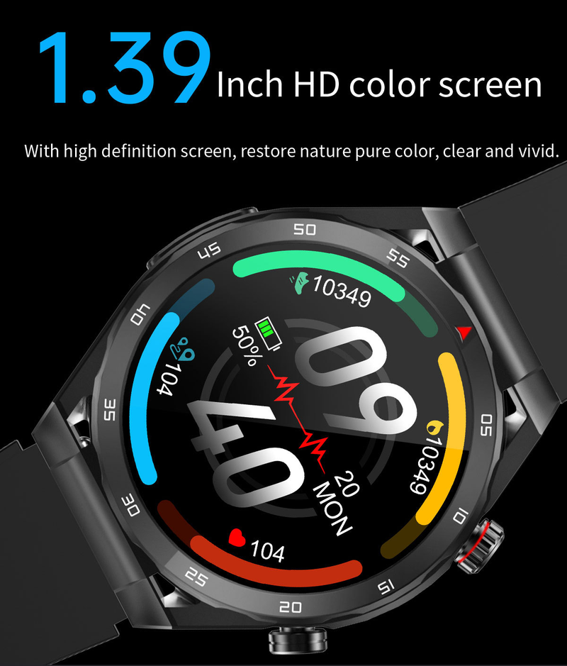 Li Ge's new non-invasive blood glucose and blood pressure intelligent ECG electrocardiogram blood oxygen health monitoring watch Bluetooth call_voghion.com