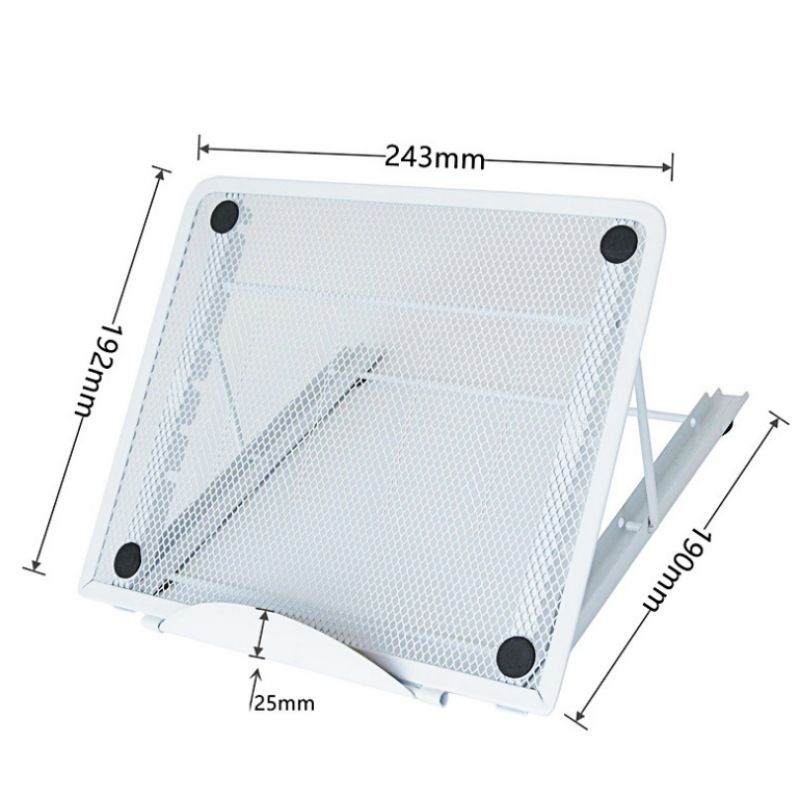348 Metal Laptop Base Floor Folding Stand Wire Mesh Combination Tablet_voghion.com