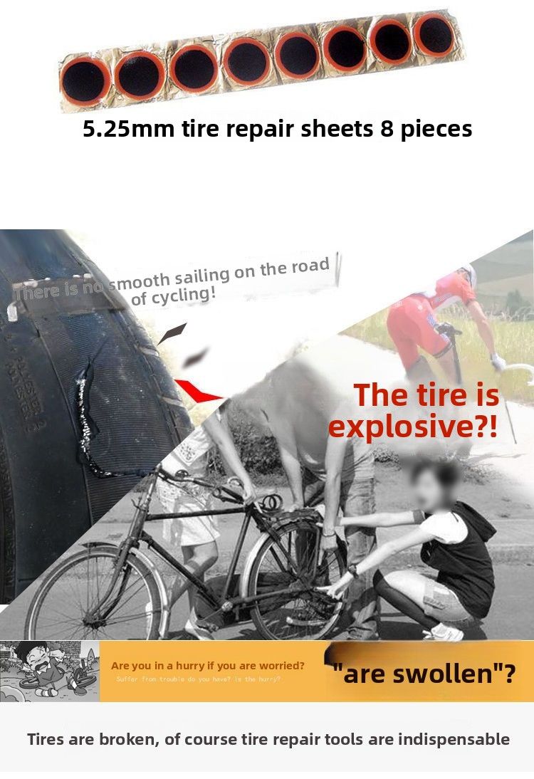 Bicycle Glue Kit Patch Pry Bar Plastic Boxed Road Mountain Bike Cycling Tire Repair Tool_voghion.com