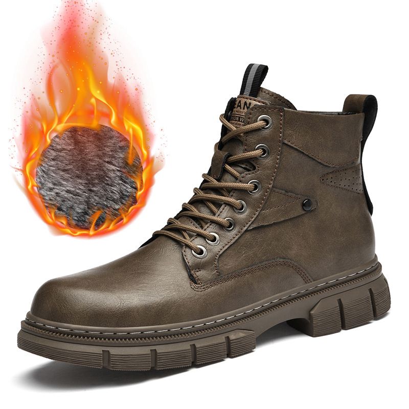 Martin Boots Herren High-Top-Stiefel Handgekratzte Werkzeugschuhe Junge und junge Retro-Casual-Lederstiefel Herren_voghion.com