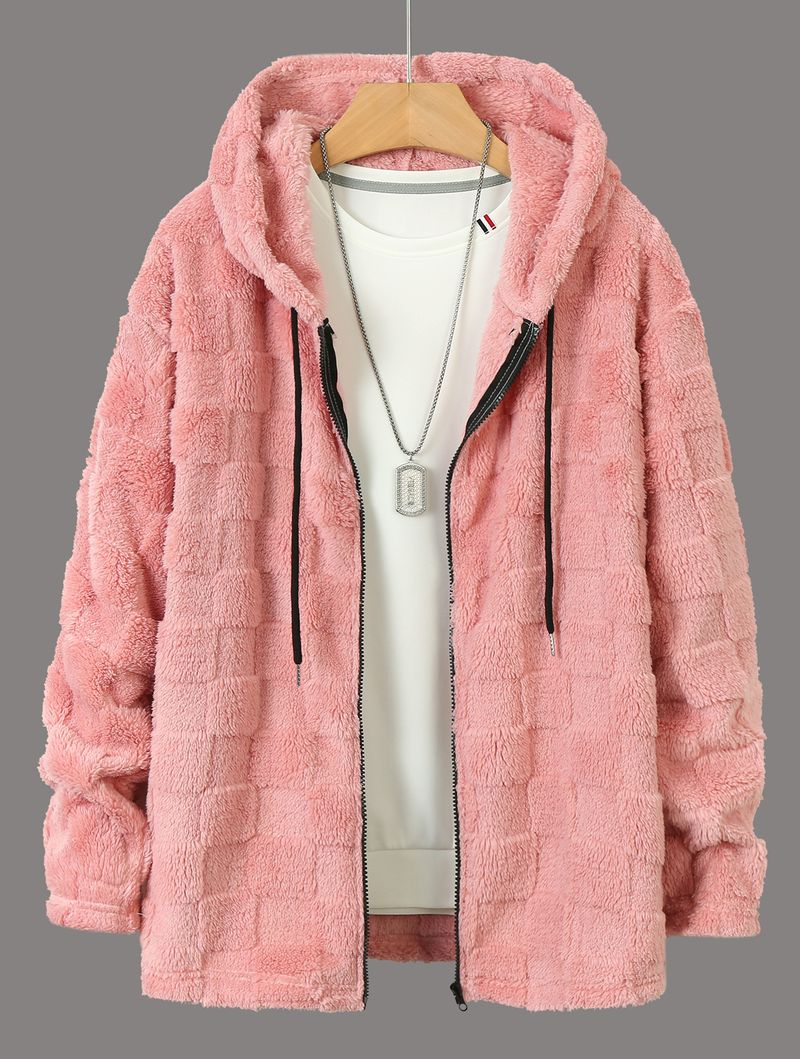 Felpa con cappuccio in pile spesso da uomo, nuova, invernale, casual, alla moda, con cerniera_voghion.com