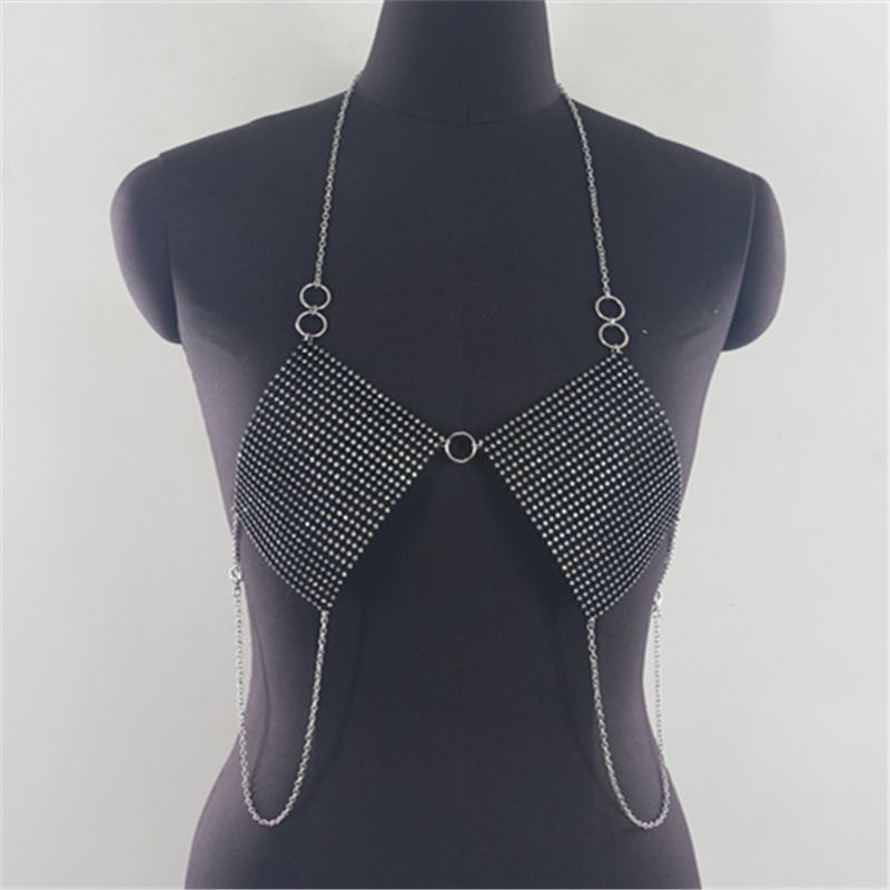 MW2828 Gilet europeo e americano con strass intarsiati con anelli di stoffa con diamanti collegati a catena con nappe appesi al collo_voghion.com