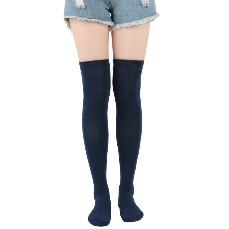Unisex Solid color over knee socks Student long socks Dance socks Ladies show Sock Dance party high socks_voghion.com