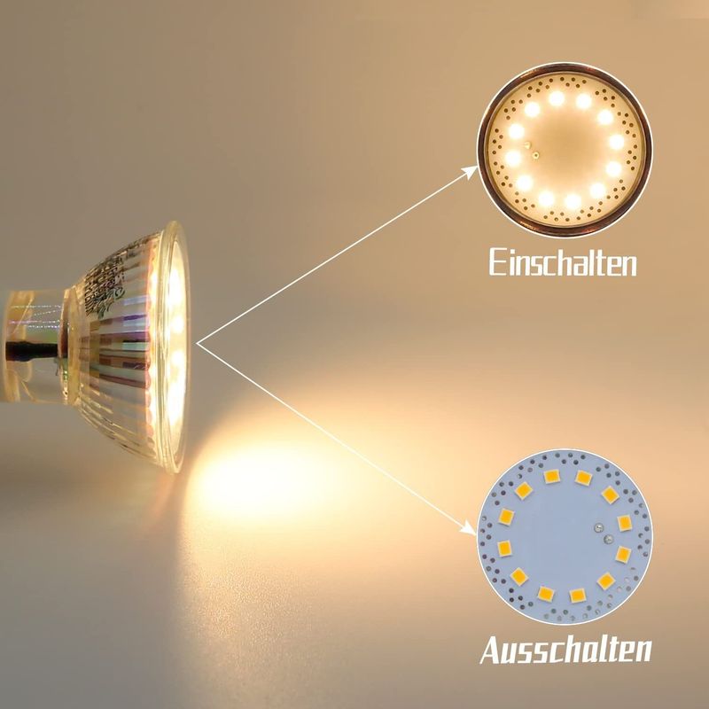 Glitzerlife 10ER GU10 LED Glühbirnen Warmweiß 3W - PAR16 Einbaustrahler 120° Abstrahlwinkel Beleuchtung 3000K Deckenleuchte Für Wohnzimmer Küche (Energiesparend)_voghion.com