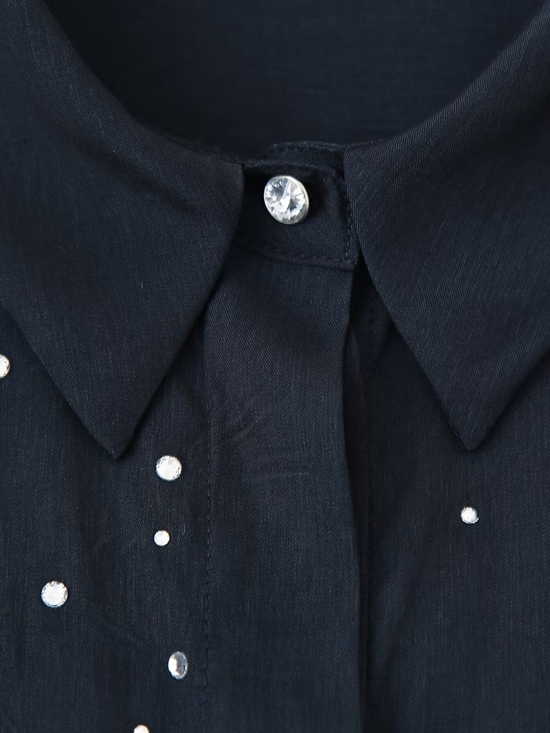 Abbigliamento donna autunno e inverno 2024 nuova moda di strada gioielli ricamo camicia a maniche lunghe_voghion.com