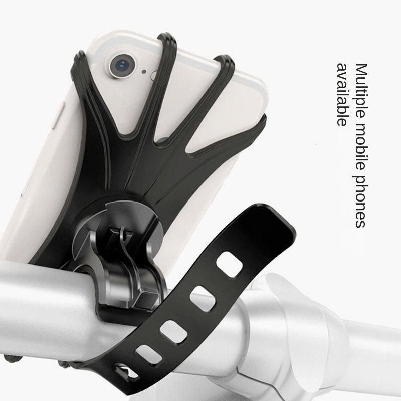 New Bicycle Phone Holder Bicycle Motorcycle Electric Vehicle Navigation Silicone Phone Strap Shockproof Elastic Silicone Holder_voghion.com