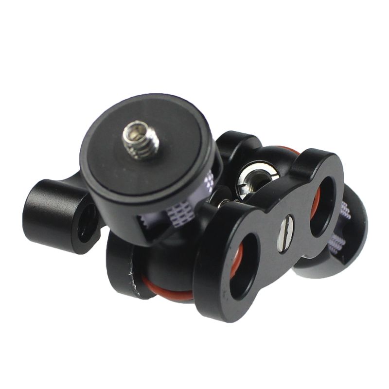Soporte universal con brazo mágico de doble cabezal, tornillo de 1/4, ajustable 360° para monitor, LED, micrófono, flash, cámara DSLR._voghion.com