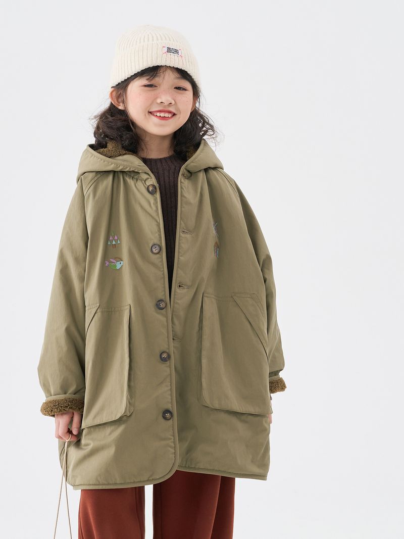 Giacca in peluche per ragazzi e ragazze autunno e inverno 2025, nuova giacca invernale per bambini, con parte superiore spessa e doppia faccia, stile coreano accattivante_voghion.com