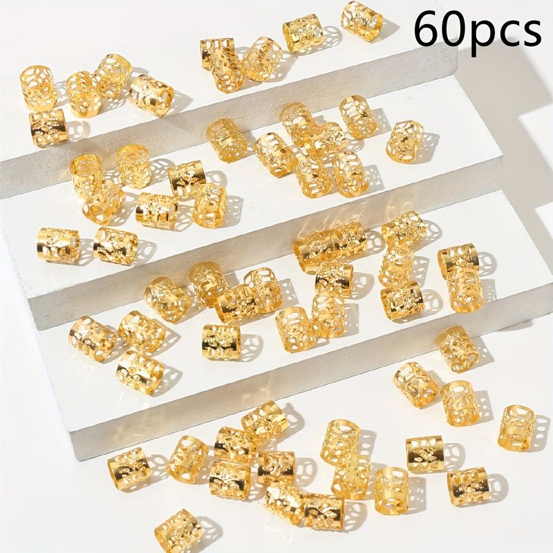 60 - Piece European And American Best - Selling DIY Wig Dreadlock Accessories, Vintage And Simple Mesh Braid Hair Clips_voghion.com