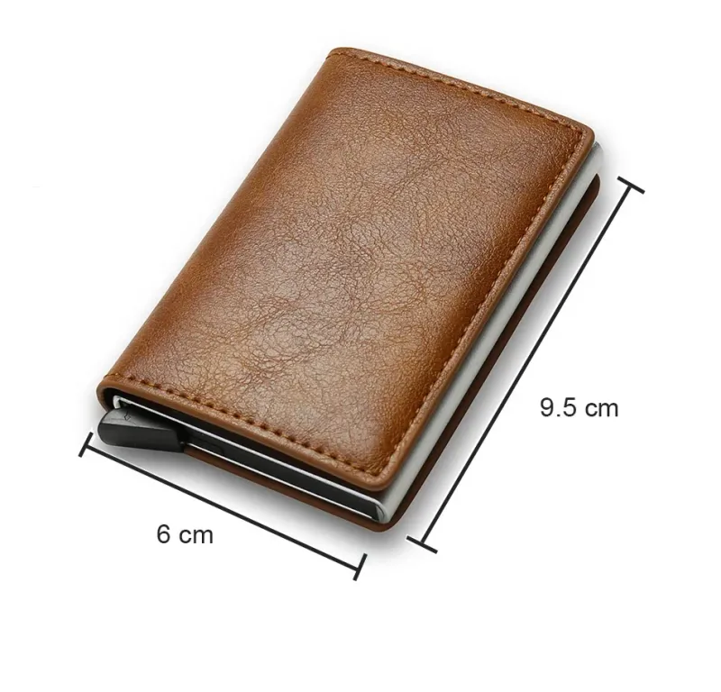 Porte-cartes de crédit en fibre de carbone, étui portefeuille minimaliste intelligent Rfid, pince à billets, porte-cartes mince pour hommes et femmes, étui pour carte de crédit bancaire_voghion.com