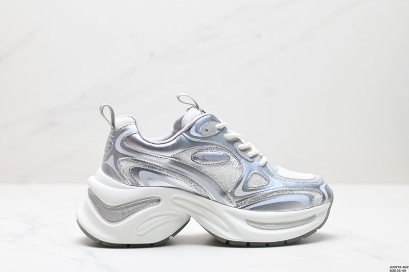 Lusi stesso stile ~ Nuove scarpe versatili con suola spessa da papà da donna, primavera 2025, adatte per invecchiare, lucidare e aumentare l'altezza._voghion.com